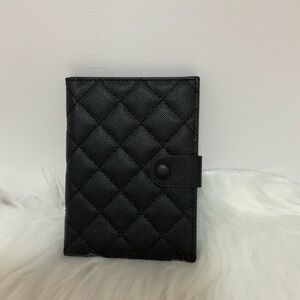 Black Quilted passport Wallet